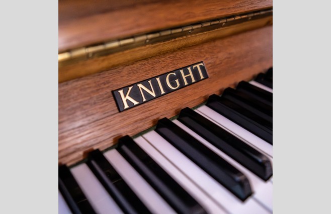 Used Knight Satin Teak K6 Upright Piano - All Inclusive Premium Package (SN:64646) - Image 9
